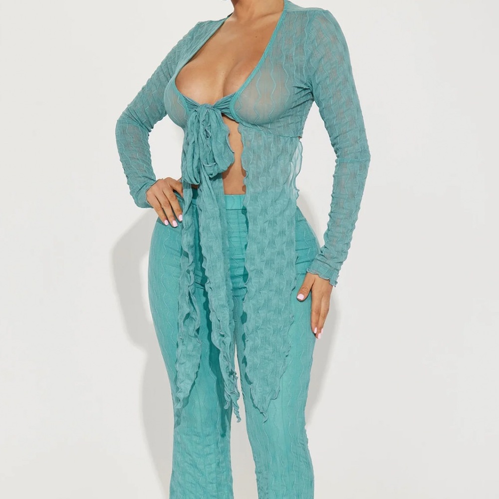 Past Time Pant Set - Teal